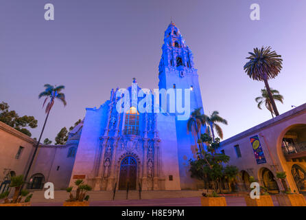 Museum der Man Gebäude.   Balboa Park, San Diego, Kalifornien, Vereinigte Staaten von Amerika. Stockfoto