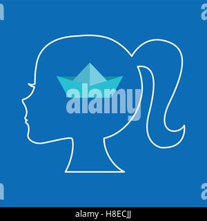 Silhouette Schülersprecherin Student Idee Vektor Illustration Eps 10 Stock Vektor