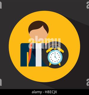 Student einheitliche Schule Uhr Design Vektor Illustration Eps 10 Stock Vektor