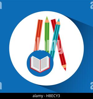 Konzept Schule Buch Farben Vektor Illustration Eps 10 Stock Vektor