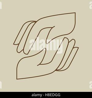 Hand Hilfe Symbol Symbol Design Vektor Illustration Eps 10 Stock Vektor
