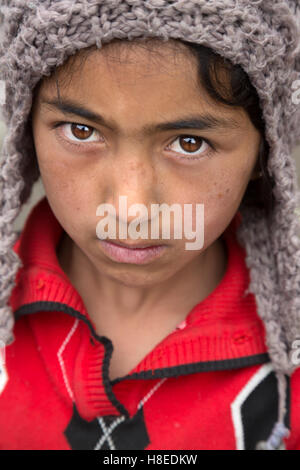 Porträt des Pamiri Leute kleine Mädchen in Langar - GBAO Provinz - Tadschikistan Stockfoto