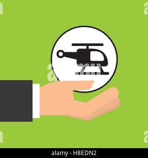 Symbol Hubschrauber Pin Karte Symbol Vektor Illustration Eps 10 Stock Vektor