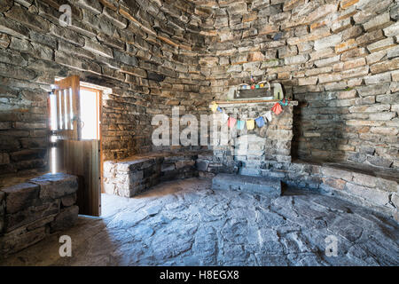 Muir Hütte auf John Muir Trail, Kings Canyon Nationalpark Sierra Nevada Mountains, Kalifornien, Vereinigte Staaten von Amerika Stockfoto