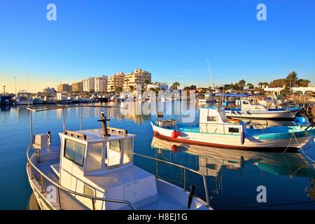 Hafen von Larnaka, Larnaka, Zypern, östlichen Mittelmeer, Europa Stockfoto