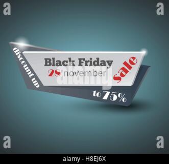 Schwarzer Freitag Verkauf Inschrift Entwurfsvorlage. Schwarzer Freitag-Banner. Vektor-illustration Stock Vektor