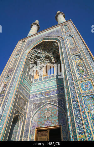 Fassaden- und Minarette, Jameh Moschee, Yazd, Iran, Naher Osten Stockfoto