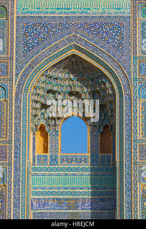 Fassade Detail, Jameh Moschee, Yazd, Iran, Naher Osten Stockfoto