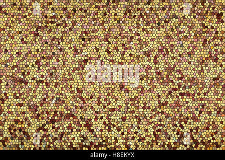 abstract stained-glass mosaic background, yellow and brown pattern Stockfoto