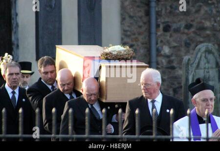 König Richard III - die Prozession seine sterblichen Überreste durch Leicester - März 2015 Stockfoto