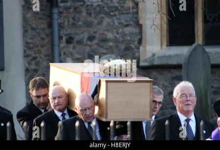 König Richard III - die Prozession seine sterblichen Überreste durch Leicester - März 2015 Stockfoto