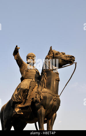 Reiterstatue von Muhammad Ali Pasha im National Military Museum, Saladin Zitadelle von Kairo, Ägypten, Nordafrika Stockfoto