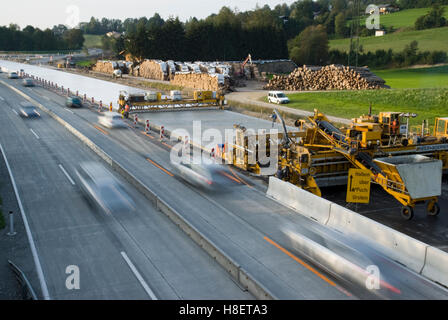 Bau einer Autobahn, Salzburg, Österreich, Europa Stockfoto