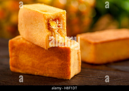 Taiwan berühmten Dessert - Ananas-Kuchen Kuchen Stockfoto