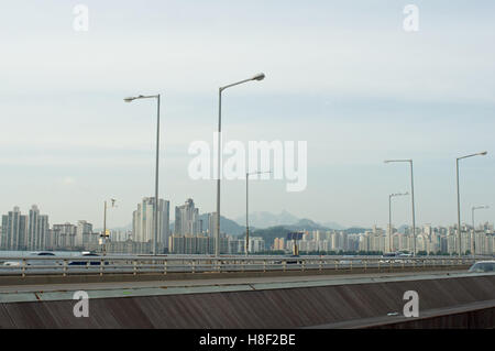 Hangang-Fluss in Seoul im Sommer in Korea Stockfoto