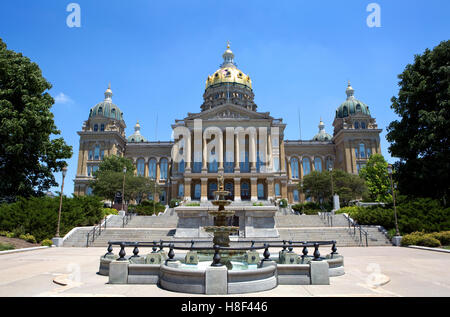 Iowa State Capitol Gebäude befindet sich in Des Moines, IA, USA. Stockfoto