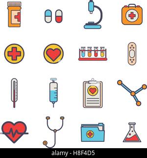 Verschiedene medizinische Geräte-Vektor-icons Stock Vektor