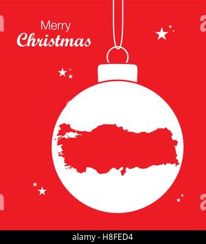 Frohe Weihnachten Karte Türkei Stock Vektor