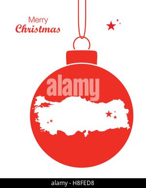 Frohe Weihnachten Karte Türkei Stock Vektor