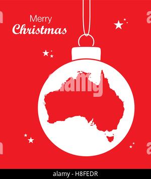 Frohe Weihnachten Karte Australien Stock Vektor