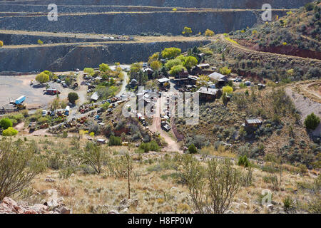 Das Gold des Königs Mine und Geisterstadt in Jerome, Arizona. Stockfoto