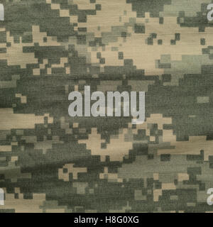 Universelle Camouflage-Muster, Armee zu bekämpfen, einheitlichen digitalen Camo, USA militärische ACU Makro Nahaufnahme, detaillierte große Rip-Stop Gewebe Stockfoto