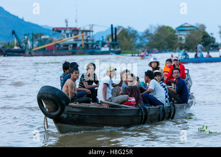Kamphong Chhnang, Tonle Sap Fluss, Kambodscha Stockfoto