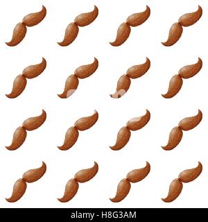 Schnurrbärte Musterdesign. EPS 10 Stock Vektor