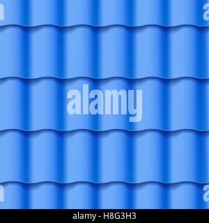 Ziegeldach Musterdesign. Blaue Farbe. Klassischen Stil. Vektor-illustration Stock Vektor