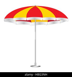 Sonnenschirm, Strand, Vektor, Sonne, Abbildung, isoliert, Sommer, Objekt, Element, Schatten, Regen, Sonnenschirm, Urlaub, Reisen, orange Stock Vektor