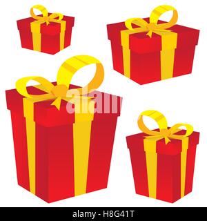 Geschenk, Kasten, Vektor, Weihnachten, Geschenk, Design, Illustration, bunt, Hintergrund, Set, Jahr, Urlaub, präsent, Weihnachten, Geburtstag Stock Vektor