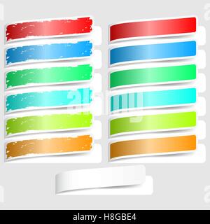 Vektor-Illustration. Bunte Papier-Etiketten. Vektor-Illustration Eps 10 Stock Vektor
