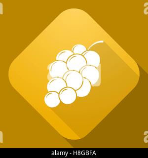 Vektor-Illustration. Vektor Icon Trauben mit einer langen Schatten Stock Vektor