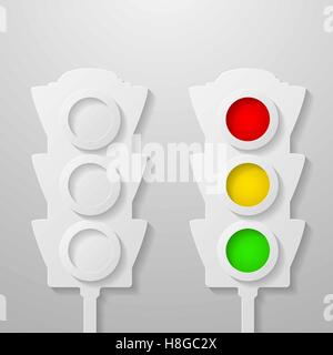 Vektor-Illustration. Papier-Ampel. EPS 10 Stock Vektor