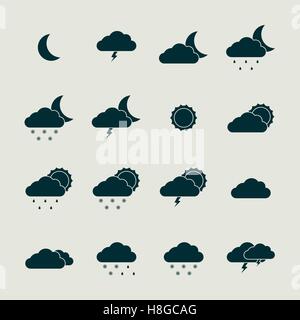 Wetter-Icon-Set. Stock Vektor