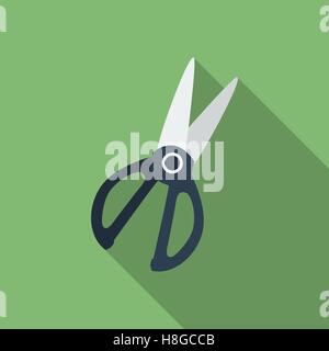 Ikone der Küchenschere. Flachen Stil Stock Vektor