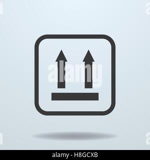 Icon of Side Up sign, symbol. Vector Illustration Stock Vektor