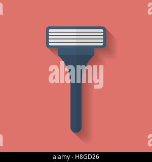 Rasur Rasierer Symbol. Flachen Stil. Vektor-illustration Stock Vektor