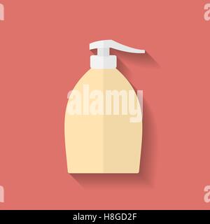 Ikone der Flüssigseife. Flachen Stil. Vektor-illustration Stock Vektor
