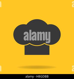 Ikone der Küchenchef, Koch-Mütze Stock Vektor