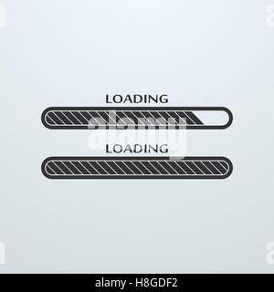 Laden, Upload, Download Statusleistensymbol Stock Vektor