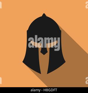 Symbol des alten Griechen, Römer, Spartan Helm. Stock Vektor