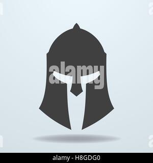 Symbol des alten Griechen, Römer, Spartan Helm. Stock Vektor