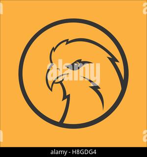 Adler, Falken, Falkenlogo. Sport-Maskottchen. Raubtier-Vogel-Logo-Vorlage Stock Vektor