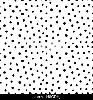Doodle punktiert Hintergrund wiederholen. Vektor Musterdesign. Stock Vektor