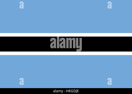 Flagge von Botswana Stock Vektor