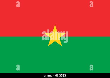 Flagge von Burkina - Faso Stock Vektor
