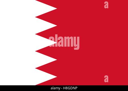 Flagge von Bahrain Stock Vektor
