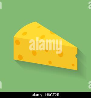 Symbol oder Platte aus Käse. Stock Vektor