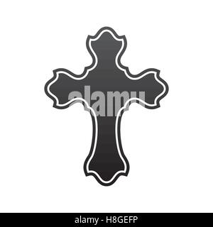 Eine Kirche Kreuz als Symbol. Das Christentum Religion symbol Stock Vektor
